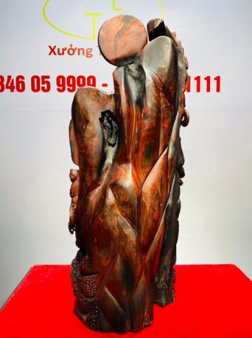 Di Lạc Ngũ Tiểu Ngồi Trống Gỗ Trắc