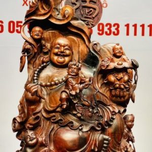 Di Lạc Ngũ Tiểu Ngồi Trống Gỗ Trắc
