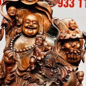Di Lạc Ngũ Tiểu Ngồi Trống Gỗ Trắc