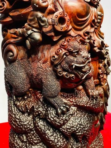 Di Lạc Ngũ Tiểu Ngồi Trống Gỗ Trắc