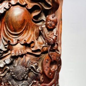 Di Lạc Ngũ Tiểu Ngồi Trống Gỗ Trắc