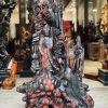 Phật Quan Âm Đứng Đài Sen Gỗ Trắc