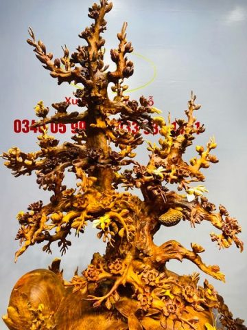 Bình Hoa Mai Gỗ Nu Hương