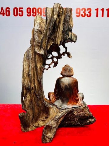 Bồ Đề Đạt Ma Ngồi Thiền Gỗ Trắc