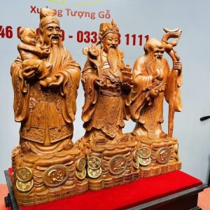 Tam Đa Phúc Lộc Thọ Gỗ Hương