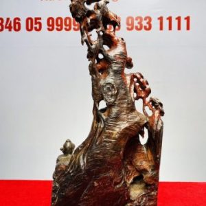 Thần Trà Ngồi Tùng Gỗ Trắc