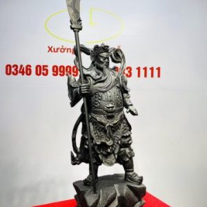 Quan Công Chống Đao Gỗ Mun Sừng Khánh Hòa