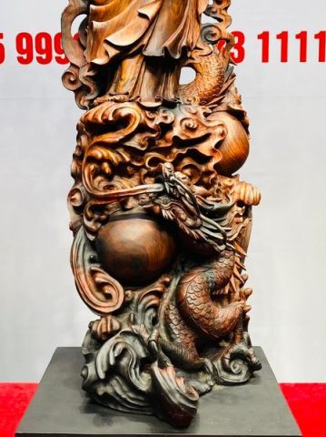 Đạt Ma Hàng Long Trấn Ngọc Gỗ Trắc