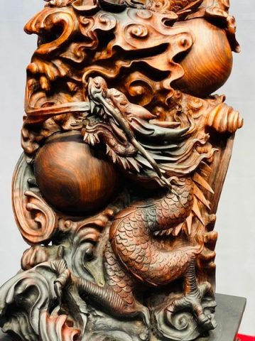 Đạt Ma Hàng Long Trấn Ngọc Gỗ Trắc