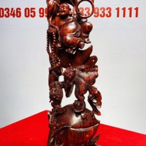 Di Lạc Ngự Nguyệt Song Tỳ Hưu Gỗ Tử Đàn