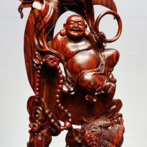 Di Lạc Ngự Nguyệt Song Tỳ Hưu Gỗ Tử Đàn
