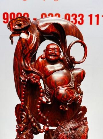 Di Lạc Ngự Nguyệt Song Tỳ Hưu Gỗ Tử Đàn