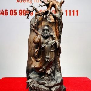 Bồ Đề Đạt Ma Về Tây Thiên Gỗ Trắc