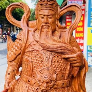 Quan Công Cầm Đao Gỗ Hương