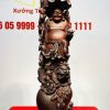 Di Lạc Ngũ Tiểu Đứng Nghê Bao Tiền Gỗ Trắc