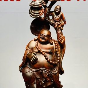 Di Lạc Nhị Tiểu Vác Nấm Linh Chi Đứng Trống Gỗ Trắc