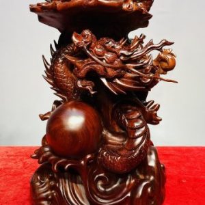 Đạt Ma Khất Thực Đứng Rồng Nhất Ngọc Gỗ Tử Đàn