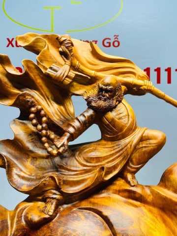 Đạt Ma Múa Võ Thái Cực Đồ Gỗ Nu Ngọc Am