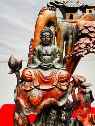 Nhất Tâm Bái Phật Gỗ Trắc