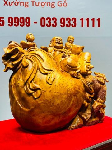 Di Lạc Nhị Tiểu Ngồi Bao Tiền Gỗ Nu Ngọc Am