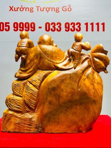 Di Lạc Nhị Tiểu Ngồi Bao Tiền Gỗ Nu Ngọc Am