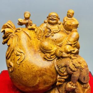 Di Lạc Nhị Tiểu Ngồi Bao Tiền Gỗ Nu Ngọc Am