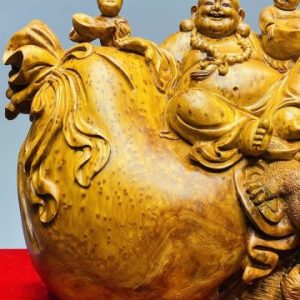 Di Lạc Nhị Tiểu Ngồi Bao Tiền Gỗ Nu Ngọc Am