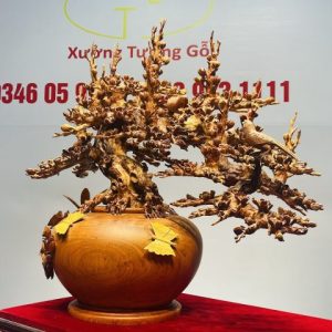 Bình Hoa Mai Gỗ Hương