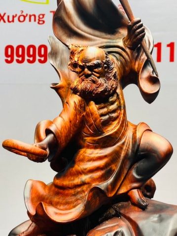 Đạt Ma Múa Võ Gỗ Trắc