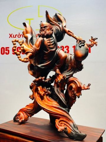Đạt Ma Múa Võ Gỗ Trắc