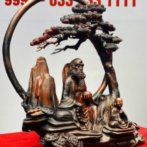Đạt Ma Khất Thực Nhất Tiểu Cây Tùng Gỗ Trắc