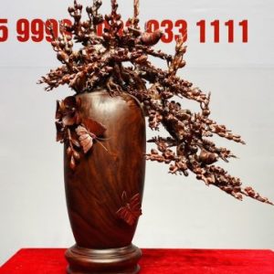 Bình Hoa Mai Gỗ Tử Đàn