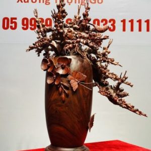 Bình Hoa Mai Gỗ Tử Đàn