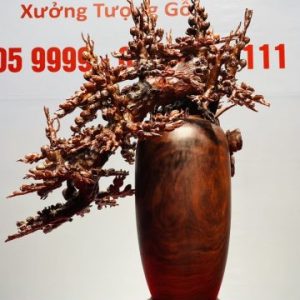 Bình Hoa Mai Gỗ Tử Đàn