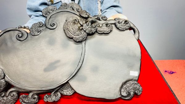 Khay Trà Nấm Linh Chi Gỗ Mun Sừng
