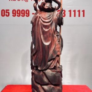 Quan Công Chống Đao Gỗ Tử Đàn