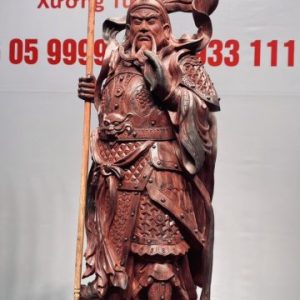 Quan Công Chống Đao Gỗ Tử Đàn