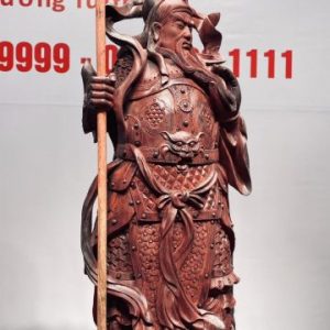 Quan Công Chống Đao Gỗ Tử Đàn