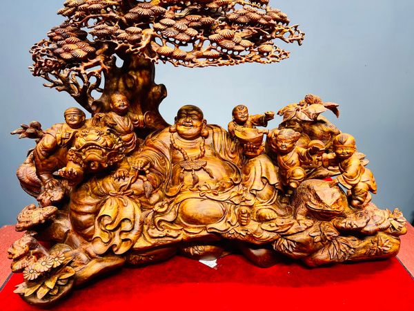 Di Lạc Ngũ Tiểu Cây Tùng Gỗ Sưa