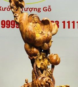 Phật Toạ Đài Sen Gỗ Hương