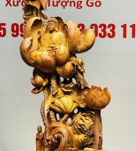 Phật Toạ Đài Sen Gỗ Hương