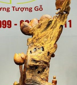 Phật Toạ Đài Sen Gỗ Hương