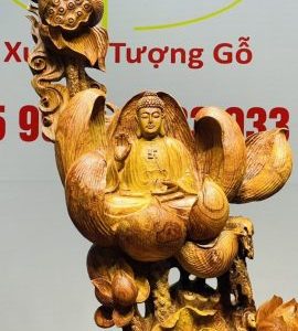 Phật Toạ Đài Sen Gỗ Hương