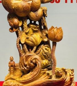 Phật Toạ Đài Sen Gỗ Hương