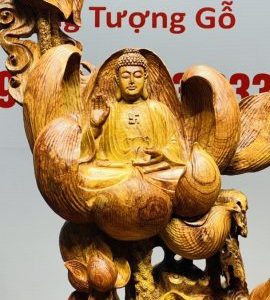 Phật Toạ Đài Sen Gỗ Hương