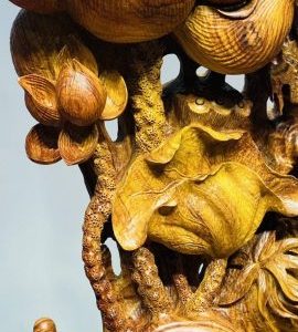 Phật Toạ Đài Sen Gỗ Hương