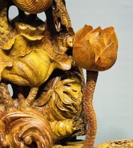 Phật Toạ Đài Sen Gỗ Hương
