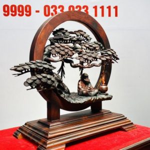 Đạt Ma Ngồi Thiền Gốc Tùng Gỗ Trắc