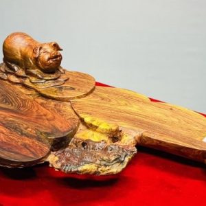 Khay Trà Heo Gỗ Cẩm