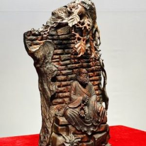 Đạt Ma Ngồi Thiền Cây Bồ Đề Gỗ Trắc